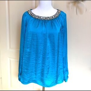 NWOT--Michael Kors jeweled neckline top